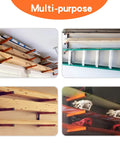 Wall Mount Lumber And Wood Organizer Rack With 3 Level Shelves Heavy Duty Metal Storage For Long Objects Like Lumber And Pipes