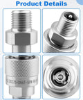 Close-up of Two Pack M16 To M14 Hydraulic Quick Connect Fittings With Built In Plunger Set For AGT And Chinese Mini Excavators