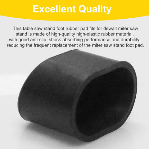 Beefed-Up Heavy Duty Miter Saw Stand Feet Replacement For DWX Series With Rubber Foot Pads, Non Slip Leg Boots, single foot