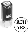 Self Inking Inspection Stamp Dual Line Layout For Swift Quality Control Checks in black, featuring ACH YES imprint for clear marking.