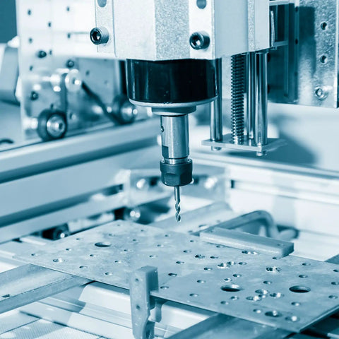 CNC machine drilling Square Aluminum Flat Bar 25 By 32 Inch Thick And Wide Eight Inch Long 6061 Aluminum Flat Plate Solid Mill Stock
