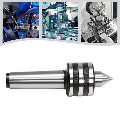 4 Inch Lathe Live Center MT3 Bull Nose 75 Degree Tip With Triple Ball Bearing For Hollow Turning Beefy Durable Alloy Steel Shaft Large Diameter 100mm Precision Tool For Machining