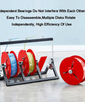 Pro Grade Industrial Wire Spool Rack And Cable Dispenser Style 3 with multiple wire spools, durable steel frame, efficient access.