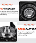Front Steering Knuckle And Wheel Bearing Hub Assembly For Beetle, Golf, And Jetta With 280mm Rotor pre-greased close-up