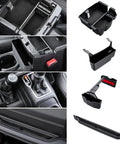 Center Console Organizer For Jeep Wrangler JL JLU 2024 2025 2026 And Gladiator JT 4 Piece Kit with Hanging Armrest Storage Set