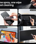 2In1 Screen Cleaning Spray And Wipe Kit For Phones Tablets Laptops And Car Screens Portable 0 3 Oz Mist Cleaner Purple Lipstick Sized Microfiber Cloth Safe For All Touch Screens Quick Smudge Free Clear Displays All In One Grab And Go cleaning various screens