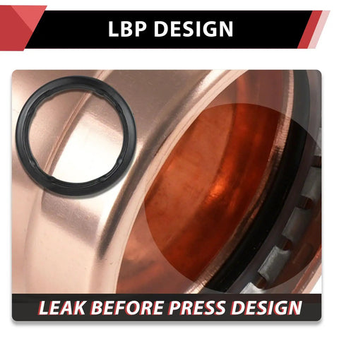 Five Piece 4X4 Inch Copper Press XL Coupling Fittings With Stop, showing leak before press design with rubber seal.