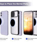 24 Piece Magnetic Phone Metal Plates With Adhesive Mounts For Car Holders And Tablet Mounts shown on phones