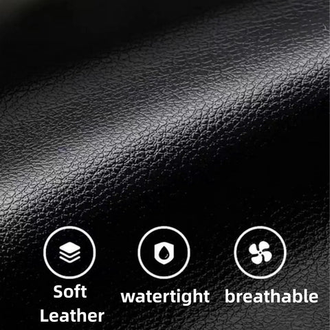 Buttery Soft Leather Gloves For Men With Touchscreen Compatible Fingertips And Plush Cashmere Lining Ride Ready Daily Driver Staple Solid Winter Go To Gear Gift Pick In Sleek Black soft leather texture highlighting watertight and breathable features.