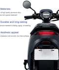 Motorcycle with 4 Pack M6 Aluminum License Plate Bolts Kit For Motorcycle Car Truck Anti Theft Fasteners, installed on rear.