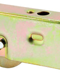 1-1/2 Inch Steel Roller Assembly With Ball Bearing And Plain Back Housing For Sliding Patio Doors, Yellow Zinc Finish