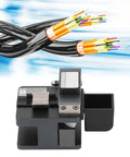 Heavy Duty Optical Fiber Cleaver Featuring Precision 90 Degree Tungsten Steel Blade with automatic knife return and clamp.