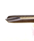 Close-up of 5/16-18 Spiral Point Tap HSS M2 Right Hand 18 TPI Fully Ground Thread Tap showing sharp threading detail.