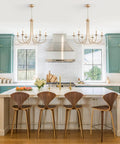 Dope Gold Farmhouse Chandelier With Industrial Style 6 Light Pendant Lighting For Kitchen