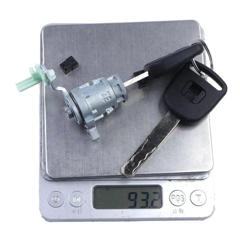 Durable Ignition Lock Cylinder For Honda Pilot EX L Sport 2004 2007 With Keys on a scale weighing 93 grams