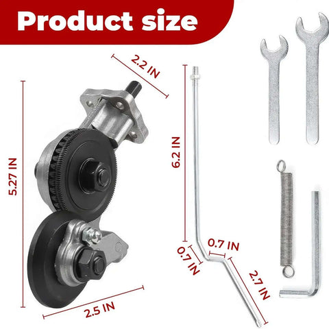 Product size dimensions for Drill Nibbler Attachment For Sheet Metal Cutting Turn Your Drill Into A Pro Grade High Hardness Plate Cutter