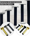 Adjustable Metal Furniture Legs Set Of 4 With Plastic Foot Pads, Round Cabinet And Sofa Leg Supports, 14 Cm Tall Gris Finish