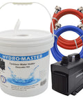 Tankless Water Heater Flush Kit With Submersible Pump, 3.2 Gallon Pail With Screw Top Lid, Two Three Quarter Inch GHT Hoses