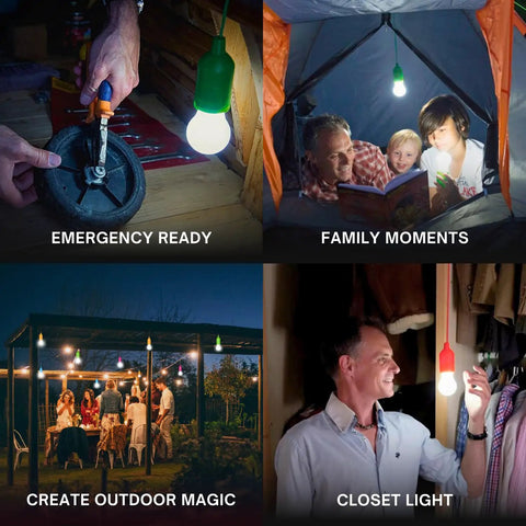 4 Hanging LED Lights For Kids Safe Treehouse And Playhouse Use Indoor And Outdoor Battery Powered Lamps With Easy Pull Chain Perfect For Camping Tents Backyard Fun in various settings