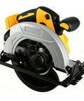 Badass Cordless Circular Saw 7 Inch Brushless Workhorse Spins At 7000 Rpm with silver blade and ergonomic grip for precise cuts.
