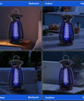 LED Bug Zapper For Home And Outdoors With Powerful Mosquito Killer Light That Attracts Mosquitoes At Night And Covers Up To 2000 Square Feet For Patio Backyard Kitchen And Indoor Use, showing various active settings