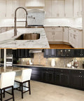 Modern kitchen with Under Cabinet LED Light Kit 3 Bar Set 1 Ft Each 20W 1000 Lumen Daylight White 5000K Dimmable installed under cabinets.