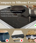 Stainless Steel Stove Gap Covers 23.5 Inches Set, heat resistant, easy clean oven gap filler on cooktop, compare to silicone covers