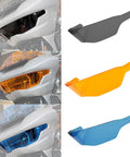 Harley Headlight Lens Cover Front Protector Waterproof Anti Scratch Lens Guard for Harley Davidson CVO Road Glide FLTRXSE 2023 2024 Orange Shield Fits Touring Models Easy Install shown in various colors with frontal view of bike.