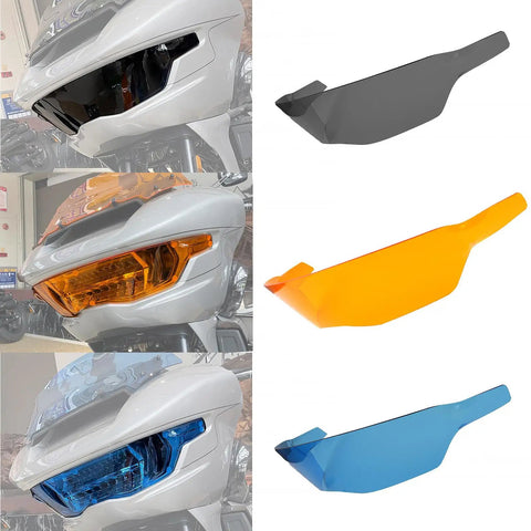 Harley Headlight Lens Cover Front Protector Waterproof Anti Scratch Lens Guard for Harley Davidson CVO Road Glide FLTRXSE 2023 2024 Orange Shield Fits Touring Models Easy Install shown in various colors with frontal view of bike.