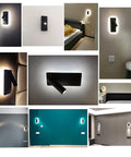 Two In One LED Wall Lamp And Reading Light Sconces For Bedroom So Cozy Bedside Plug In Set Of Two Black 3W And 6W Warm White 3000K