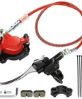 Mini Bike Hydraulic Disc Brake Caliper Kit Replacement For Baja Doodle Bug DB30 Blitz Dirt Bug Predator 79cc 97cc 100cc Mini Bikes with 50 inch hose, master cylinder, and mounting hardware visible