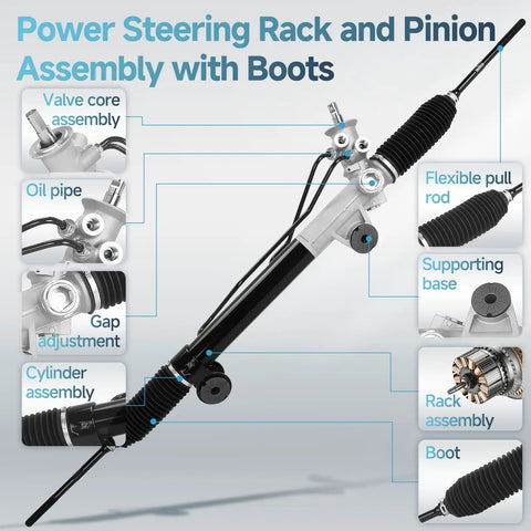 22-1000 Power Steering Rack And Pinion Plus Outer Tie Rods For Silverado 1500 And Sierra 1500 1999-2007 Compatibility