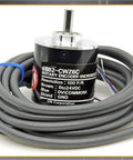 Incremental Rotary Encoder 40mm Diameter With 2 Meter Cable 5-24V DC Supply Model E6B2-CWZ5B 1000 PPR Pro Grade Precision Encoder For CNC, Robotics And Automation Projects New JP Origin Durable Build black incremental encoder with shaft and gray cable
