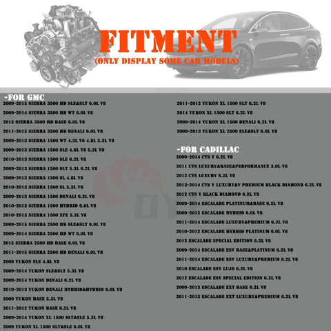 Mass Air Flow Sensor Replacement For Silverado 1500 2500 3500 HD Tahoe Suburban 1500 2500 Avalanche 2009 2015 MAF Sensor Plug And Play For Smooth Idle And Beefed Up Acceleration with fitment chart