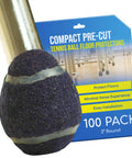 Buttery Smooth Tennis Ball Furniture Sliders For Chairs And Tables, Heavy Duty Scuff Proof Floor Guards, Quiet Mobility Base Covers That Quit Screeching On Laminate And Wood, 2 Inch Navy, 100 Pack on packaging with floor protector.