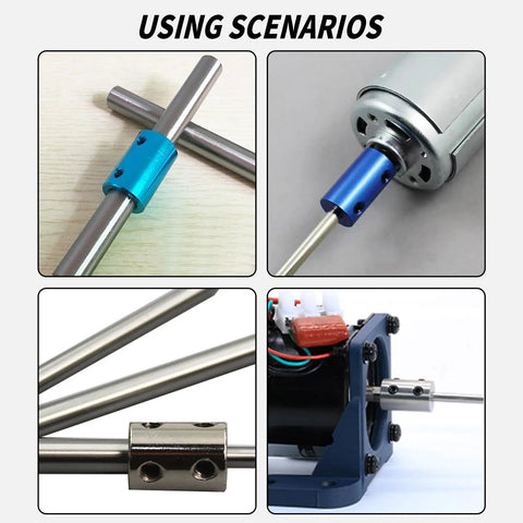 Rigid Shaft Coupler 5mm To 6.35mm Bore, 22mm Length, 14mm OD, used in motors and machinery applications