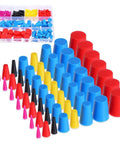Top Tier Silicone Rubber Tapered Plugs Set With 200 Pieces In 8 Different Sizes Perfect For Powder Coating And High Temp Jobs That Hold Up Bad Without Cracking Or Warping During Tough Use Times, assorted silicone tapered plugs in storage case