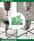 Top Tier Diamond Drill Bit Kit With Quick Fit Hex Shank And Ph2 Screwdriver Bits For Cruising Through Ceramic Tile Porcelain Granite And Marble Like A Boss In 12 Piece with drilling in wood and tile.