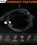 Direct Swap Pair Of Rear Abs Wheel Speed Sensors Left And Right Compatible With Chevy Traverse Buick Enclave Gmc Acadia 2009 To 2017 features and connectors.