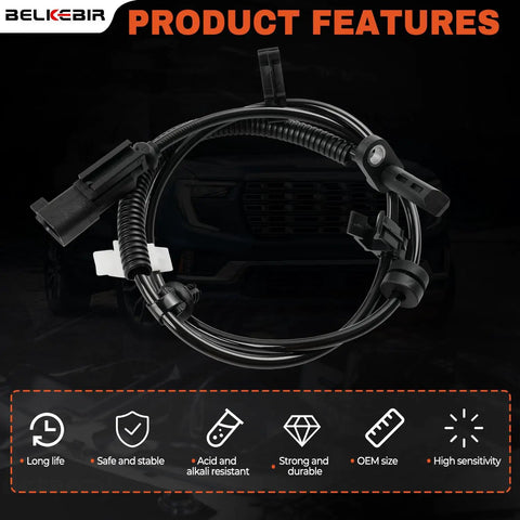 Direct Swap Pair Of Rear Abs Wheel Speed Sensors Left And Right Compatible With Chevy Traverse Buick Enclave Gmc Acadia 2009 To 2017 features and connectors.