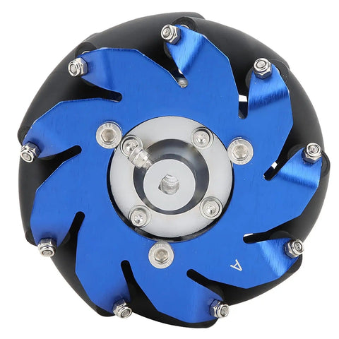 Four Inch Mecanum Wheel Right With Aluminum Body And TPU Rollers For Industrial Robot Parts Beefy Load Capacity 45 Degree Omnidirectional Mobility