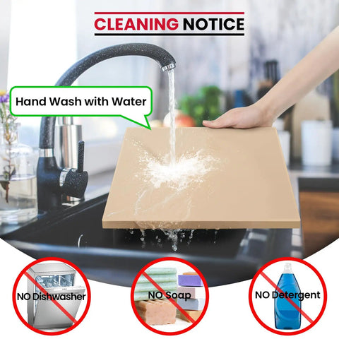 Durable Cordierite Pizza Stone For Oven And Grill 12 Inch Square Bake Stone For cleaning instructions under faucet