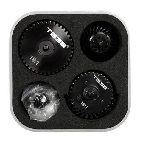 Spiral Gear Set For AEG V2 V3 Gearbox Upgrade Kit 18 To 1 For M4 AK MP5 G36 P90 CNC Machined 40Cr Steel High Load Durability And Noise Reduction For Enhanced Performance