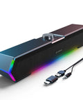 G11 Desktop Computer Speakers With Touch Lights, Immersive Surge Stereo Sound, Distortion Free For Movies, Games, And Music, USB C Or USB Powered, Aux Audio For PC Laptop Desktop Desk