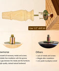 Comparison of installation methods for Six Inch Wood Furniture Feet Set Of Four Unfinished Replacement Legs For Chair Ottoman