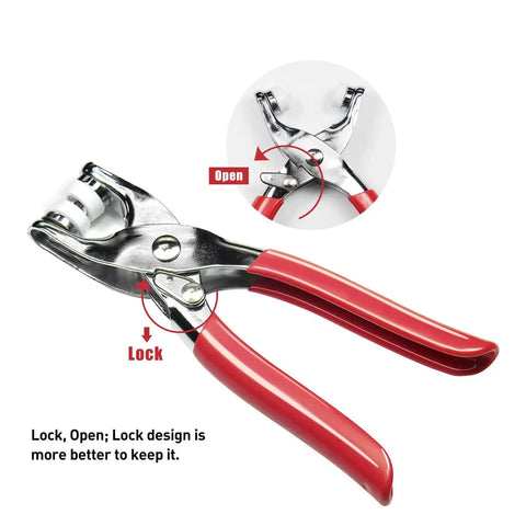 Lock feature of DIY Metal Snaps Button Kit With Fastener Pliers Press Tool For Sewing And Crafting, 200 Sets In 10 Colors 9.5mm Snaps