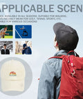Yacht Vibes No Crying On The Yacht Inspired Cotton Baseball Cap for Men displayed next to active lifestyle images.