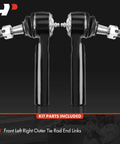 Front Outer Tie Rod End Fits Chevy Tahoe Silverado 1500 Suburban GMC Yukon Yukon XL Sierra 1500 Sierra 1500 Limited Cadillac Escalade Escalade ESV 2014 Through 2020 To Help Fix Uneven Tire Wear And Steering Vibration, pair of black steel tie rod ends