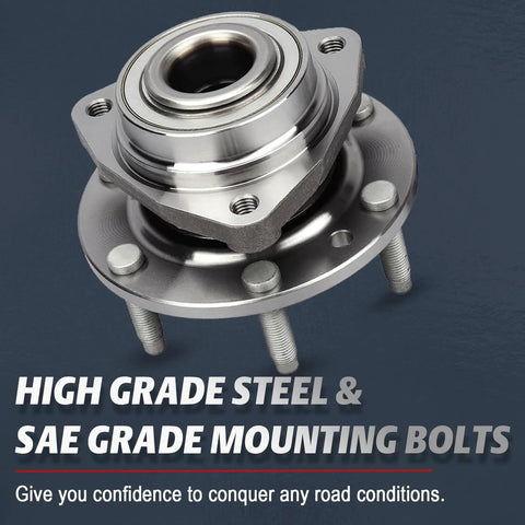 Front Wheel Bearing And Hub Assembly Replacement Set For 2000 2006 Jeep TJ Wrangler And 1999 2001 Cherokee 5 Lug Non ABS Front Left And Right Pair Built To Take On Tough Trails With 3 Bolt Triangular Flange 513158