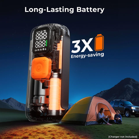 Portable Tire Inflator Air Compressor With Digital Pressure Gauge Auto Shutoff 160 Psi showing internal components